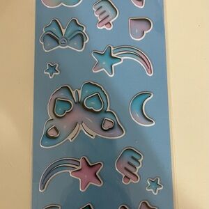Pastel Blue and Pink Sticker Sheet
